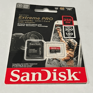 256 GB Extreme Pro SD card